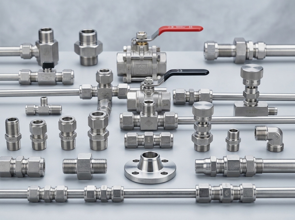 Mechanical products — Precision mechanical components — fittings, valves, regulators, flanges, and more.